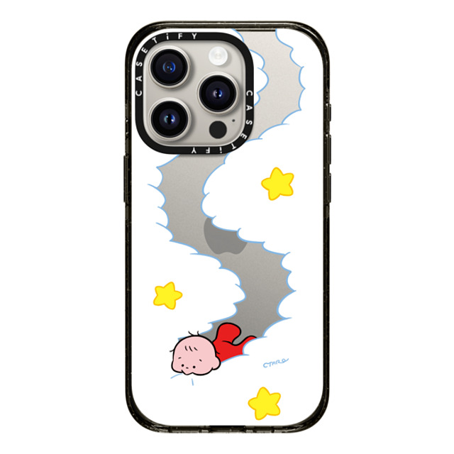 TARO OONO x CASETiFY iPhone 15 Pro ケース ブラック インパクトケース Eat your clouds by TARO OONO