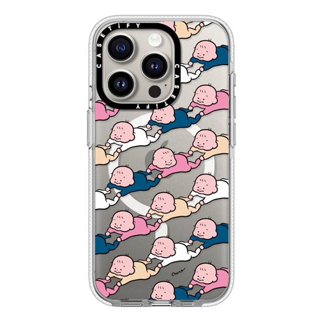 TARO OONO x CASETiFY iPhone 15 Pro ケース クリア クリア ケース MagSafe対応 Baby Baby Baby(BLUE & PINK) by TARO OONO