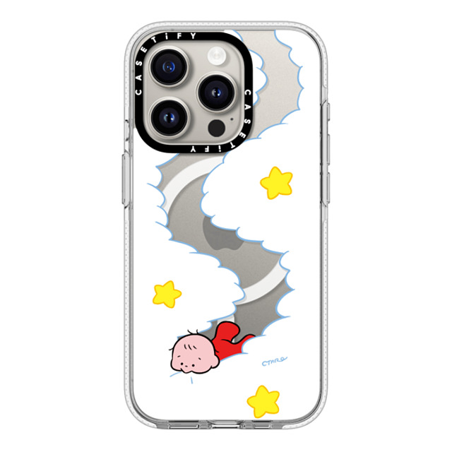 TARO OONO x CASETiFY iPhone 15 Pro ケース クリア クリア ケース MagSafe対応 Eat your clouds by TARO OONO