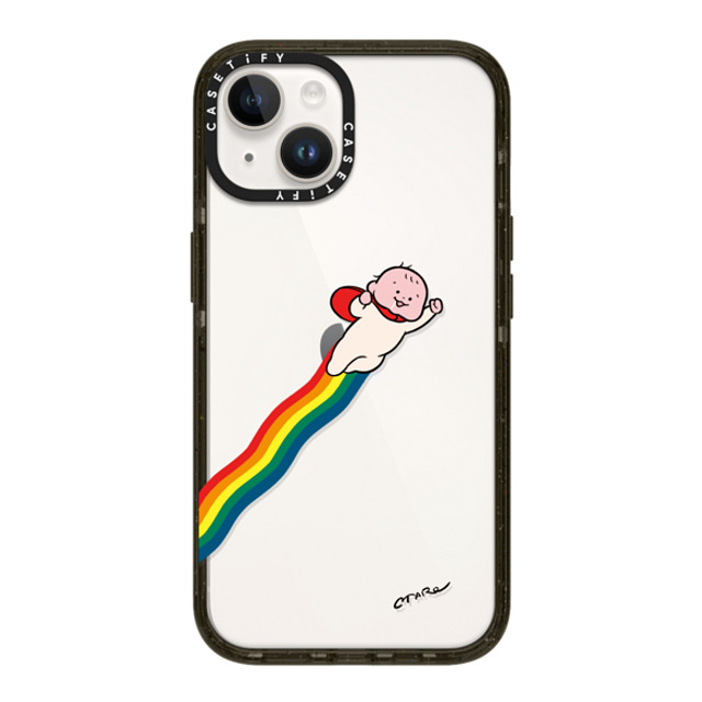 TARO OONO x CASETiFY iPhone 14 ケース ブラック インパクトケース SUPER HERO by TARO OONO