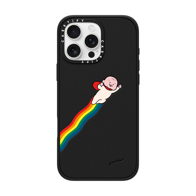 TARO OONO x CASETiFY iPhone 16 Pro Max ケース マットブラック インパクトケース MagSafe対応 SUPER HERO by TARO OONO