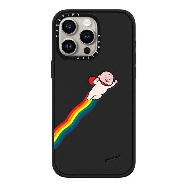 TARO OONO x CASETiFY iPhone 15 Pro Max ケース マットブラック インパクトケース MagSafe対応 SUPER HERO by TARO OONO