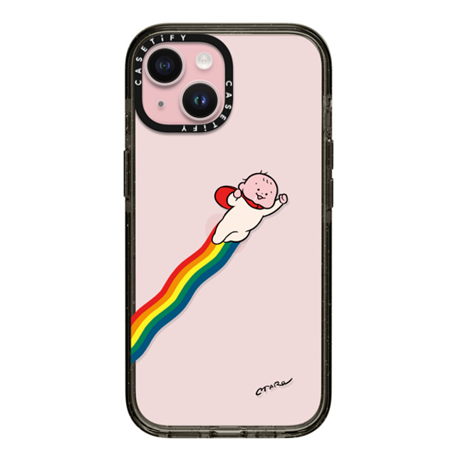 TARO OONO x CASETiFY iPhone 15 ケース ブラック インパクトケース SUPER HERO by TARO OONO