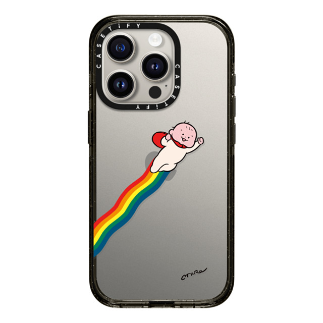 TARO OONO x CASETiFY iPhone 15 Pro ケース ブラック インパクトケース SUPER HERO by TARO OONO