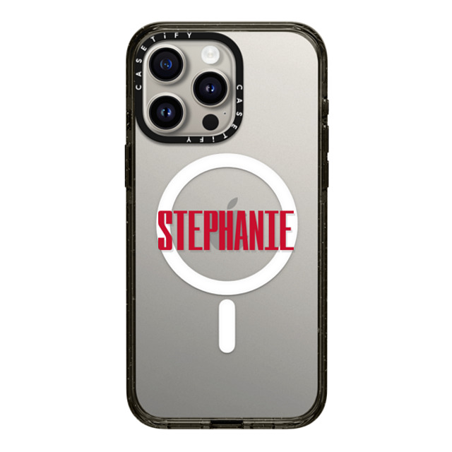 CASETiFY iPhone 15 Pro Max Case Black Impact Case MagSafe Compatible Custom Case - STEPHANIE CASETiFY iPhone 15 Pro Max Case Black Impact Case MagSafe Compatible Custom Case - STEPHANIE