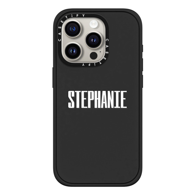 CASETiFY iPhone 15 Pro Case Matte Black Impact Case MagSafe Compatible Custom Case - Stephanie CASETiFY iPhone 15 Pro Case Matte Black Impact Case MagSafe Compatible Custom Case - Stephanie