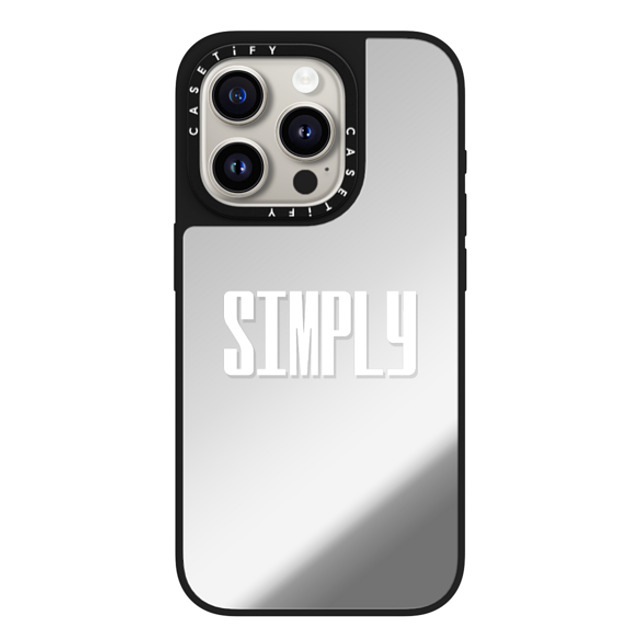 CASETiFY iPhone 15 Pro Case Silver on Black ミラーケース MagSafe対応 Custom Case - SIMPLY CASETiFY iPhone 15 Pro Case Silver on Black ミラーケース MagSafe対応 Custom Case - SIMPLY