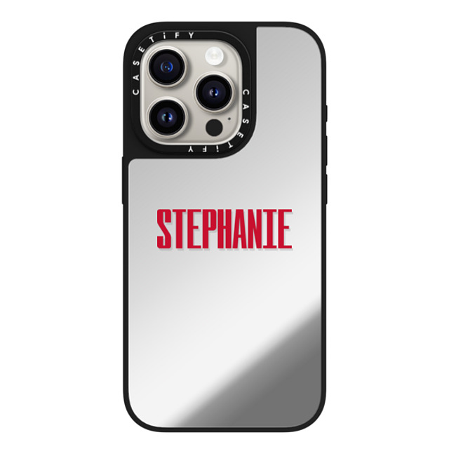 CASETiFY iPhone 15 Pro Case Silver on Black ミラーケース MagSafe対応 Custom Case - STEPHANIE CASETiFY iPhone 15 Pro Case Silver on Black ミラーケース MagSafe対応 Custom Case - STEPHANIE