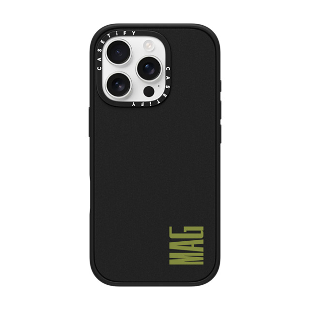 CASETiFY iPhone 16 Pro Case Matte Black Impact Case MagSafe Compatible Custom Case - MAG CASETiFY iPhone 16 Pro Case Matte Black Impact Case MagSafe Compatible Custom Case - MAG