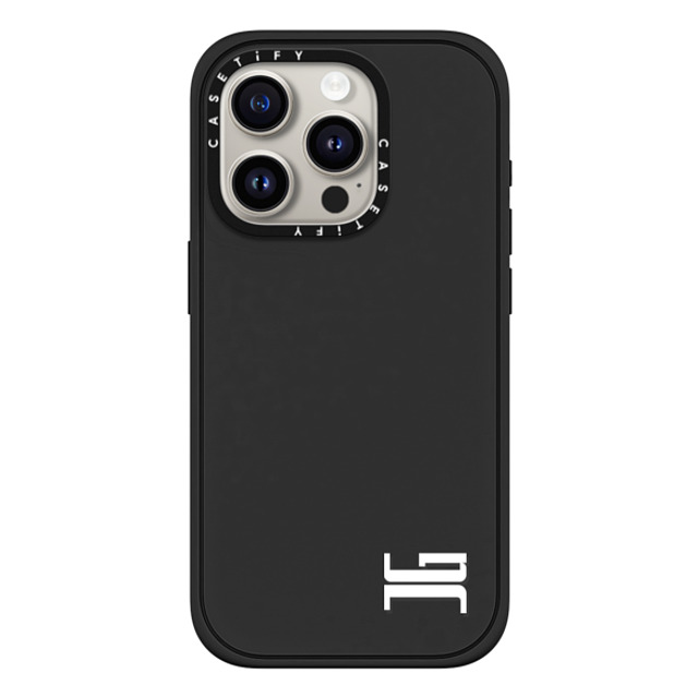 CASETiFY iPhone 15 Pro Case Matte Black Impact Case MagSafe Compatible Custom Case - JG CASETiFY iPhone 15 Pro Case Matte Black Impact Case MagSafe Compatible Custom Case - JG