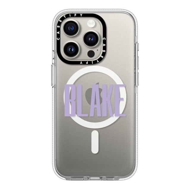 CASETiFY iPhone 15 Pro Case Clear Clear Case MagSafe Compatible Custom Case - BLAKE CASETiFY iPhone 15 Pro Case Clear Clear Case MagSafe Compatible Custom Case - BLAKE