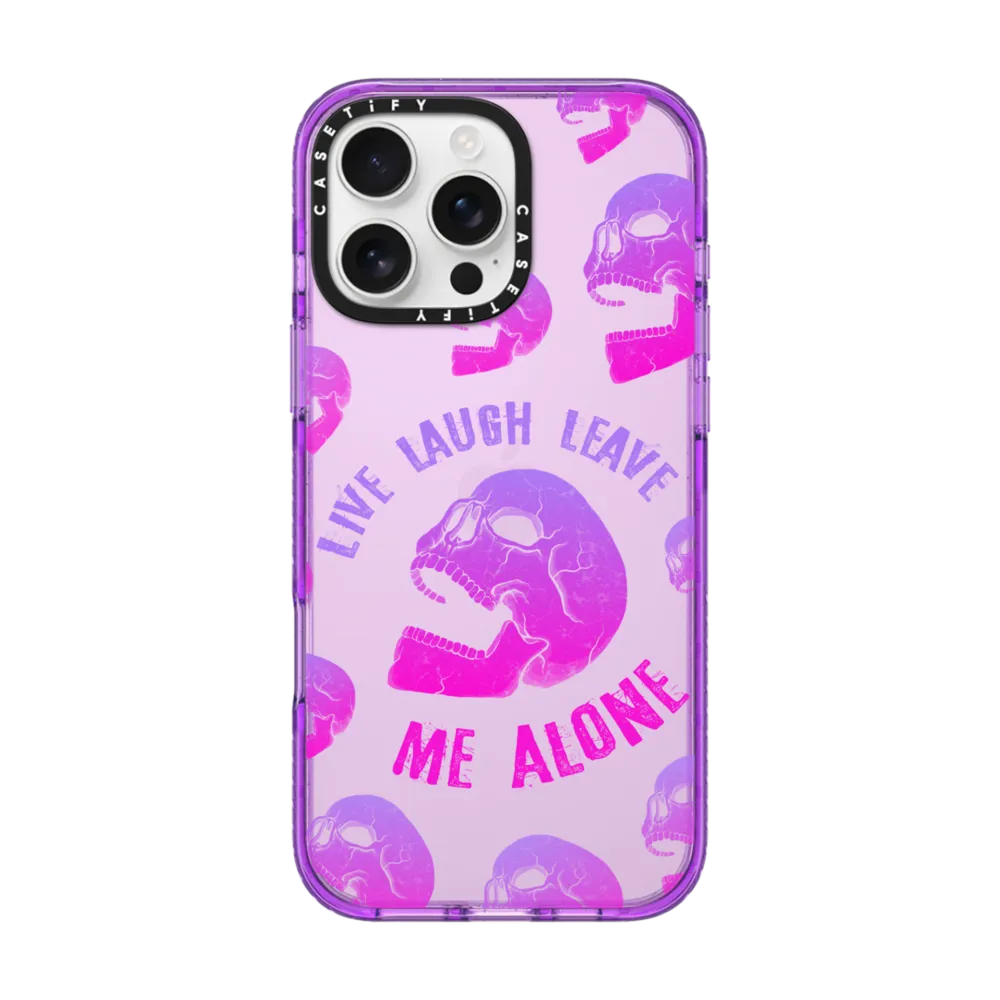 Impact iPhone 16 Pro Max Case - Live Laugh Leave - Pink