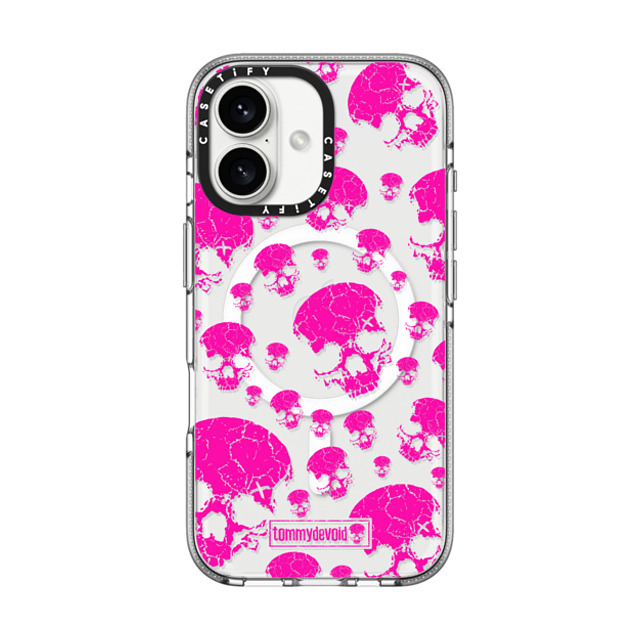 Tommy Devoid x CASETiFY iPhone 16 ケース Skull,Pattern クリア クリア ケース MagSafe対応 Rest in Pink Father's Day Tommy Devoid x CASETiFY iPhone 16 ケース Skull,Pattern クリア クリア ケース MagSafe対応 Rest in Pink Father's Day