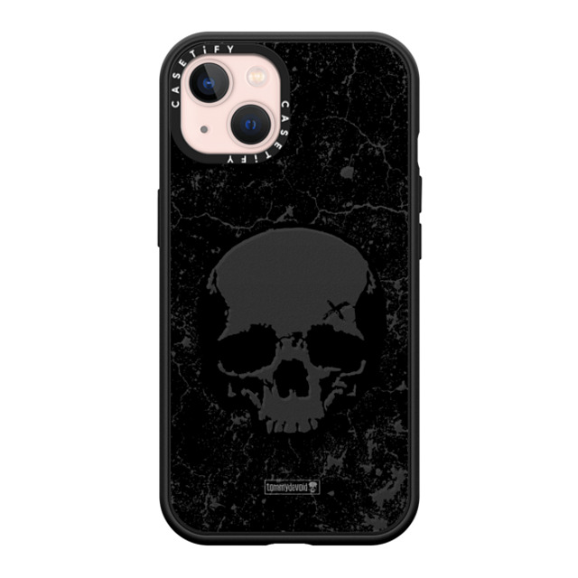 Tommy Devoid x CASETiFY iPhone 13 ケース マットブラック インパクトケース MagSafe対応 Definitely Distressed