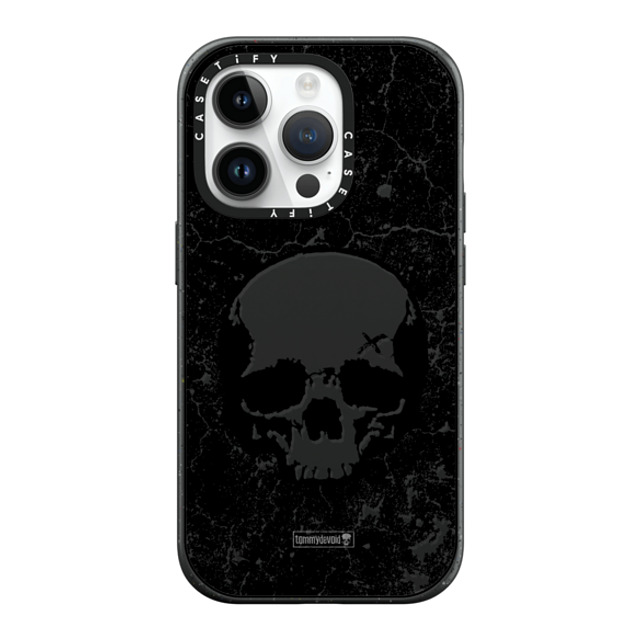 Tommy Devoid x CASETiFY iPhone 14 Pro ケース マットブラック インパクトケース MagSafe対応 Definitely Distressed