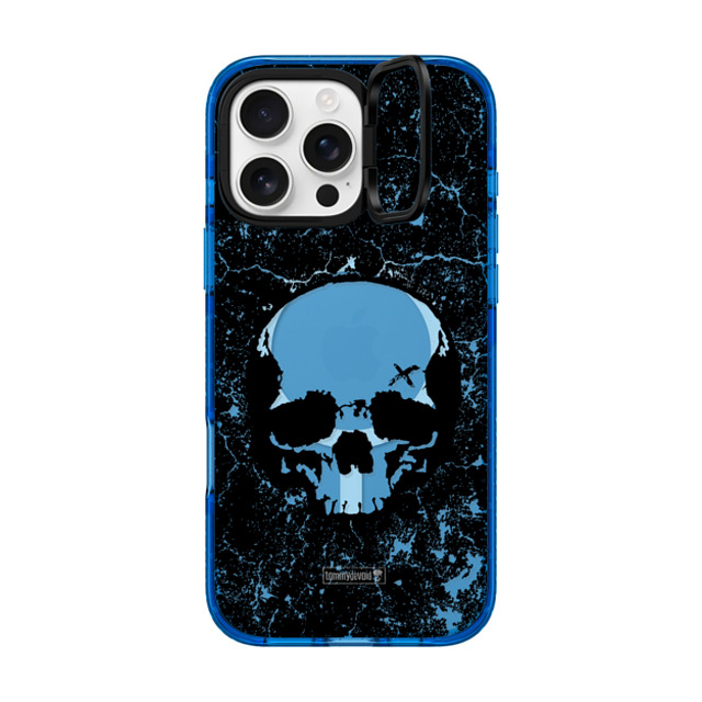 Tommy Devoid x CASETiFY iPhone 16 Pro Max ケース スカイブルー インパクトリングスタンドケース MagSafe対応 Definitely Distressed