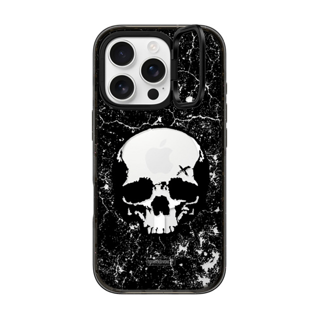 Tommy Devoid x CASETiFY iPhone 16 Pro ケース ブラック インパクトリングスタンドケース MagSafe対応 Definitely Distressed