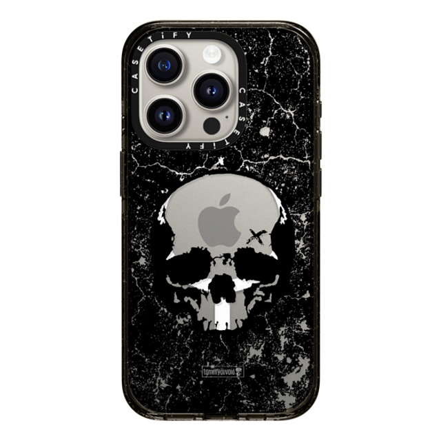 Tommy Devoid x CASETiFY iPhone 15 Pro ケース ブラック インパクトケース MagSafe対応 Definitely Distressed