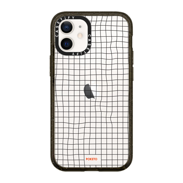 Poketo x CASETiFY iPhone 12 mini Case Checkered,Pattern Black インパクトケース Wavy Grid by Poketo Mother's Day Poketo x CASETiFY iPhone 12 mini Case Checkered,Pattern Black インパクトケース Wavy Grid by Poketo Mother's Day