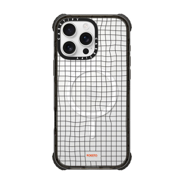 Poketo x CASETiFY iPhone 16 Pro Max Case Black ウルトラ インパクトケース MagSafe 対応 Wavy Grid by Poketo Poketo x CASETiFY iPhone 16 Pro Max Case Black ウルトラ インパクトケース MagSafe 対応 Wavy Grid by Poketo