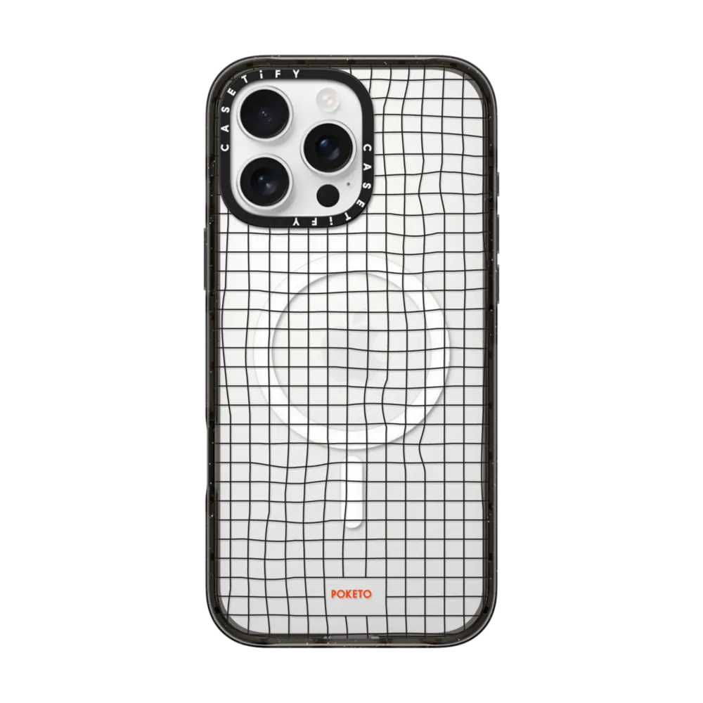 Impact iPhone 16 Pro Max Case MagSafe Compatible - Wavy Grid by Poketo