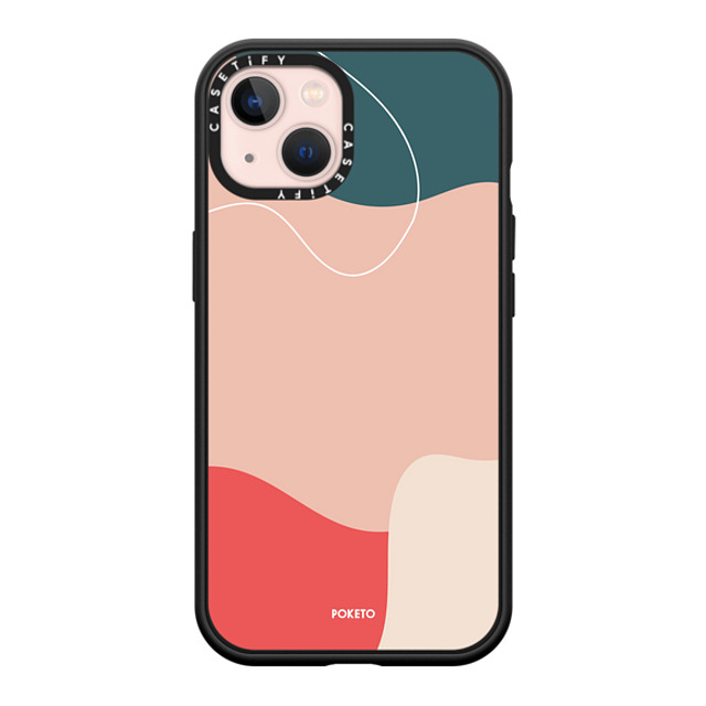 Poketo x CASETiFY iPhone 13 ケース マットブラック インパクトケース MagSafe対応 CORAL REEF BY POKETO