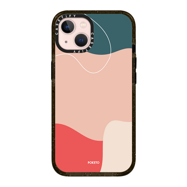 Poketo x CASETiFY iPhone 13 ケース ブラック インパクトケース MagSafe対応 CORAL REEF BY POKETO