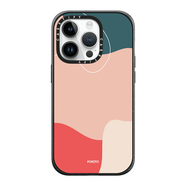 Poketo x CASETiFY iPhone 14 Pro ケース マットブラック インパクトケース MagSafe対応 CORAL REEF BY POKETO