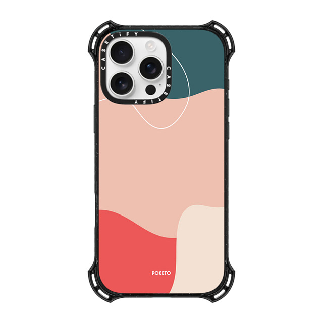 Poketo x CASETiFY iPhone 16 Pro Max ケース ブラック バウンスケース CORAL REEF BY POKETO