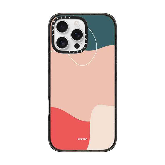 Poketo x CASETiFY iPhone 16 Pro Max ケース ブラック インパクトケース MagSafe対応 CORAL REEF BY POKETO