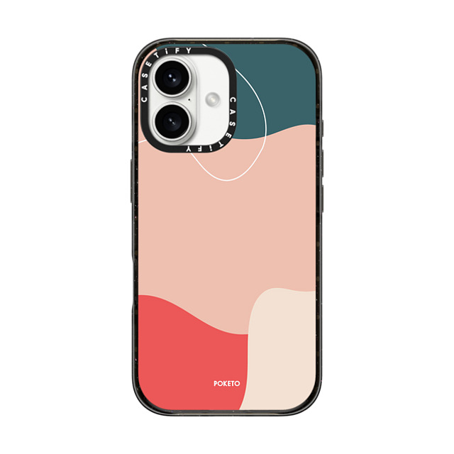 Poketo x CASETiFY iPhone 16 ケース ブラック インパクトケース MagSafe対応 CORAL REEF BY POKETO