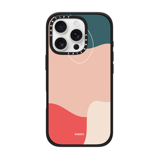 Poketo x CASETiFY iPhone 16 Pro ケース マットブラック インパクトケース MagSafe対応 CORAL REEF BY POKETO