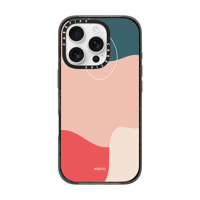 Poketo x CASETiFY iPhone 16 Pro ケース ブラック インパクトケース CORAL REEF BY POKETO