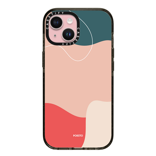 Poketo x CASETiFY iPhone 15 ケース ブラック インパクトケース CORAL REEF BY POKETO