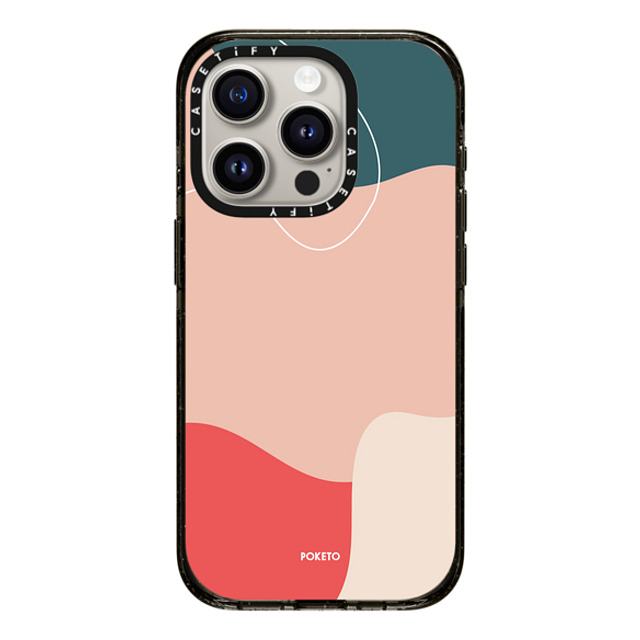 Poketo x CASETiFY iPhone 15 Pro ケース ブラック インパクトケース CORAL REEF BY POKETO