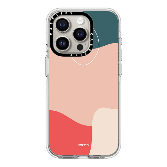 Poketo x CASETiFY iPhone 15 Pro ケース クリア クリア ケース MagSafe対応 CORAL REEF BY POKETO