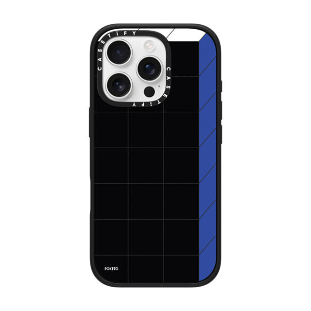 Poketo x CASETiFY iPhone 16 Pro Case Geometric,Abstract マットブラック Impact Case MagSafe Compatible CubIx by Poketo Mother's Day Poketo x CASETiFY iPhone 16 Pro Case Geometric,Abstract マットブラック Impact Case MagSafe Compatible CubIx by Poketo Mother's Day