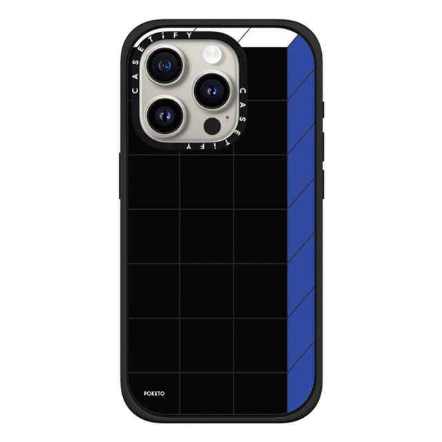 Poketo x CASETiFY iPhone 15 Pro ケース Geometric,Abstract マットブラック インパクトケース MagSafe対応 CubIx by Poketo Father's Day Poketo x CASETiFY iPhone 15 Pro ケース Geometric,Abstract マットブラック インパクトケース MagSafe対応 CubIx by Poketo Father's Day