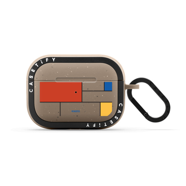 Poketo x CASETiFY AirPods Pro Checkered,Geometric Matte Taupe バウンス ケース Mondrianesque by Poketo Father's Day Poketo x CASETiFY AirPods Pro Checkered,Geometric Matte Taupe バウンス ケース Mondrianesque by Poketo Father's Day