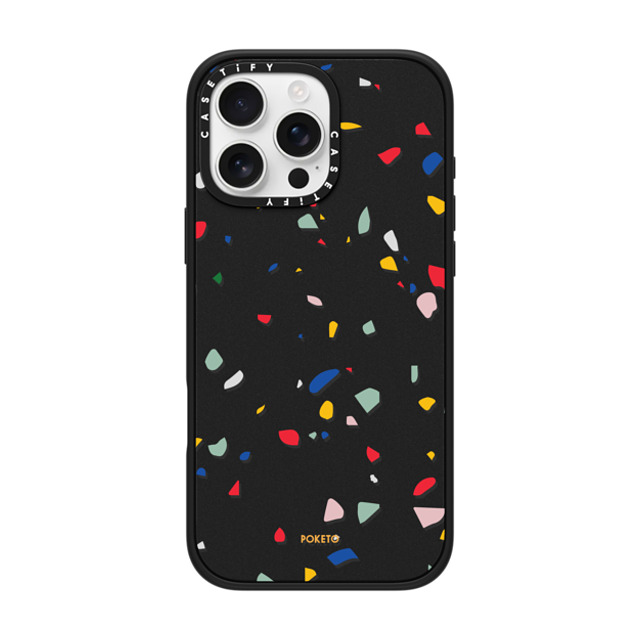 Poketo x CASETiFY iPhone 16 Pro Max Case Geometric,Abstract マットブラック Impact Case MagSafe Compatible Colorful Granite by Poketo Mother's Day Poketo x CASETiFY iPhone 16 Pro Max Case Geometric,Abstract マットブラック Impact Case MagSafe Compatible Colorful Granite by Poketo Mother's Day
