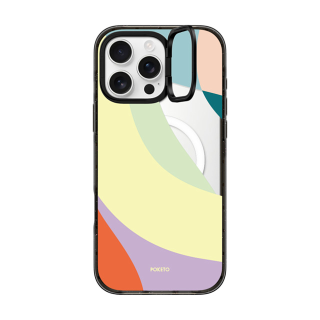 Poketo x CASETiFY iPhone 16 Pro Max ケース Geometric,Abstract ブラック インパクトリングスタンドケース MagSafe対応 Ripple by Poketo Father's Day Poketo x CASETiFY iPhone 16 Pro Max ケース Geometric,Abstract ブラック インパクトリングスタンドケース MagSafe対応 Ripple by Poketo Father's Day
