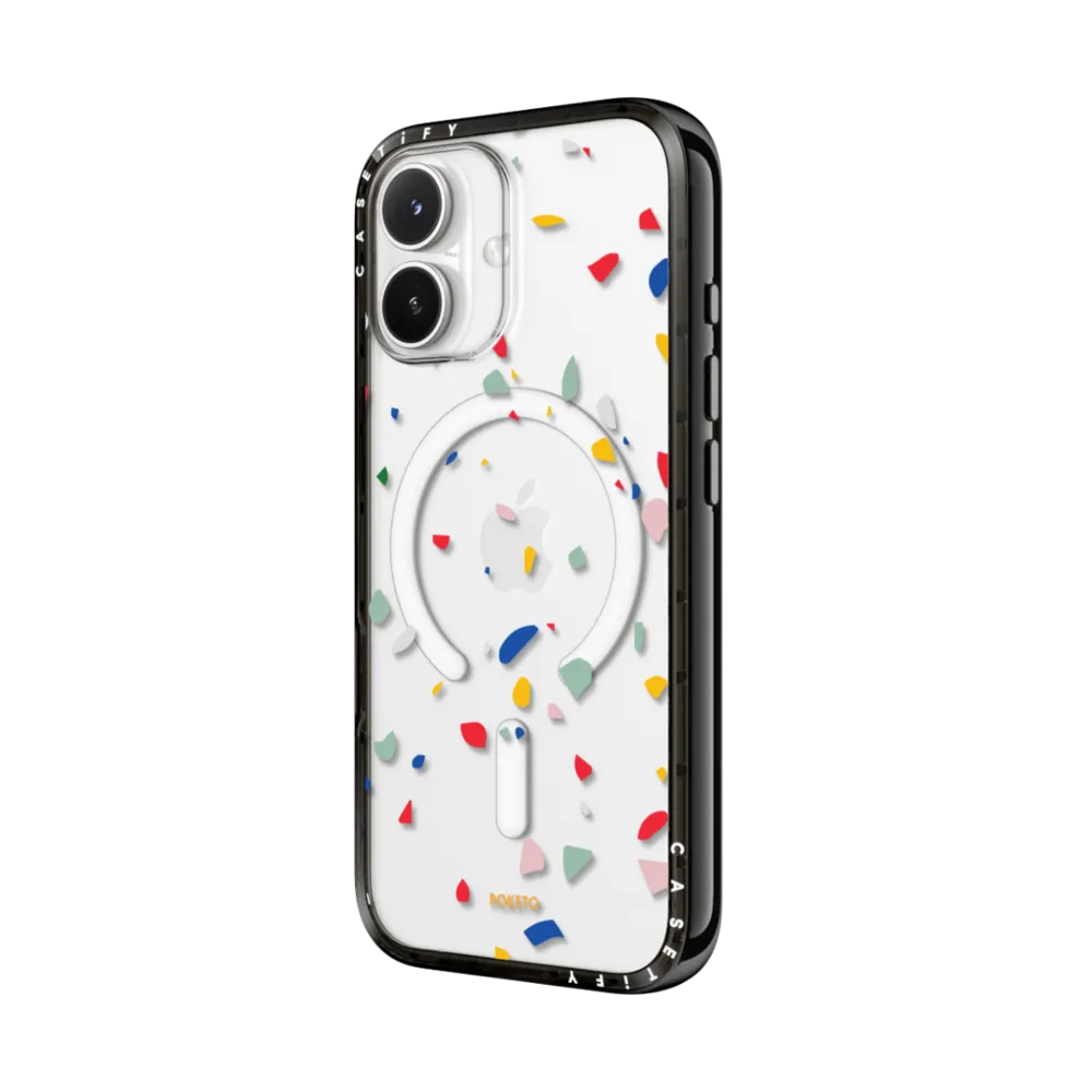 Compact iPhone 17 Pro Max Case MagSafe Compatible - Colorful Granite by Poketo