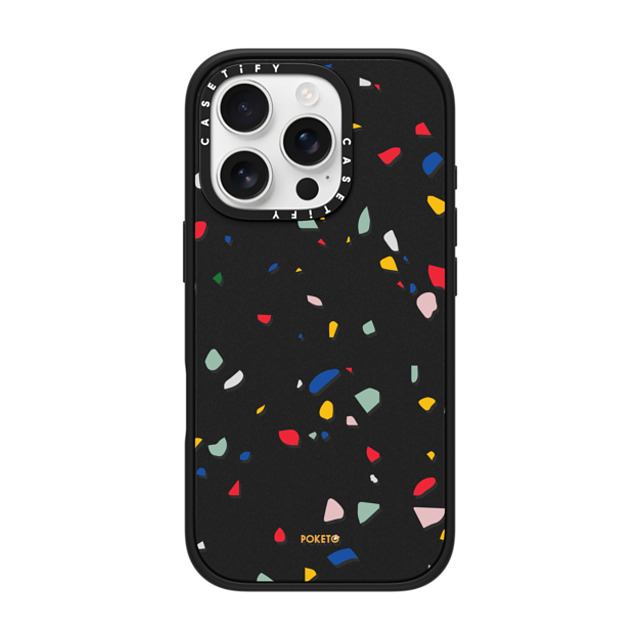 Poketo x CASETiFY iPhone 16 Pro ケース Geometric,Abstract マットブラック インパクトケース MagSafe対応 Colorful Granite by Poketo Back to School Poketo x CASETiFY iPhone 16 Pro ケース Geometric,Abstract マットブラック インパクトケース MagSafe対応 Colorful Granite by Poketo Back to School
