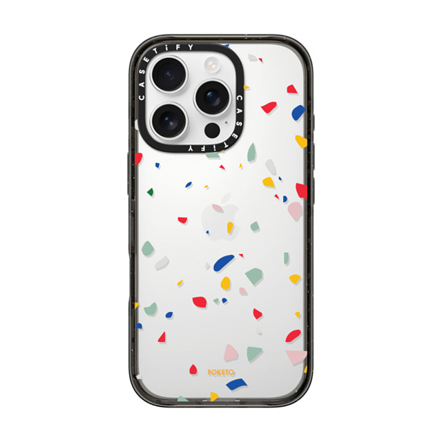 Poketo x CASETiFY iPhone 16 Pro ケース Geometric,Abstract ブラック インパクトケース Colorful Granite by Poketo Back to School Poketo x CASETiFY iPhone 16 Pro ケース Geometric,Abstract ブラック インパクトケース Colorful Granite by Poketo Back to School