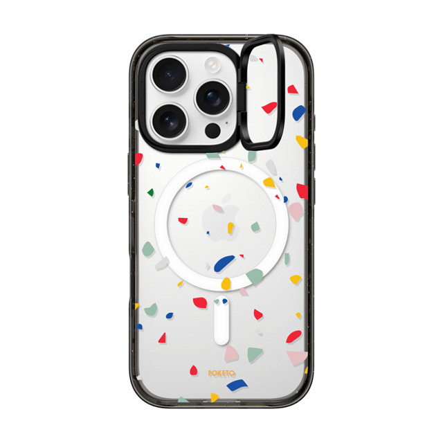 Poketo x CASETiFY iPhone 16 Pro Case Geometric,Abstract Black インパクトリングスタンドケース MagSafe対応 Colorful Granite by Poketo Father's Day Poketo x CASETiFY iPhone 16 Pro Case Geometric,Abstract Black インパクトリングスタンドケース MagSafe対応 Colorful Granite by Poketo Father's Day