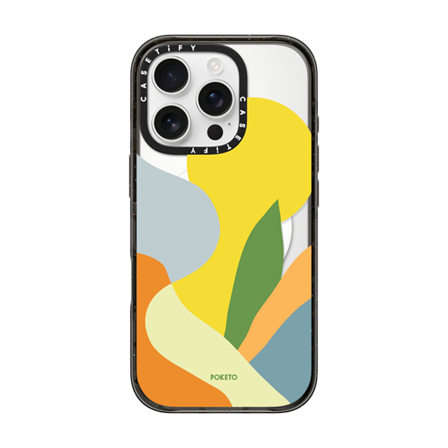 Poketo x CASETiFY iPhone 16 Pro Case Geometric,Abstract Black Impact Case MagSafe Compatible Sunrise by Poketo Back to School Poketo x CASETiFY iPhone 16 Pro Case Geometric,Abstract Black Impact Case MagSafe Compatible Sunrise by Poketo Back to School