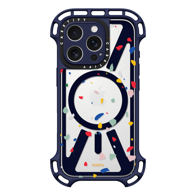 Poketo x CASETiFY iPhone 16 Pro ケース Geometric,Abstract インディゴ ウルトラ バウンスケース MagSafe対応 Colorful Granite by Poketo Father's Day Poketo x CASETiFY iPhone 16 Pro ケース Geometric,Abstract インディゴ ウルトラ バウンスケース MagSafe対応 Colorful Granite by Poketo Father's Day