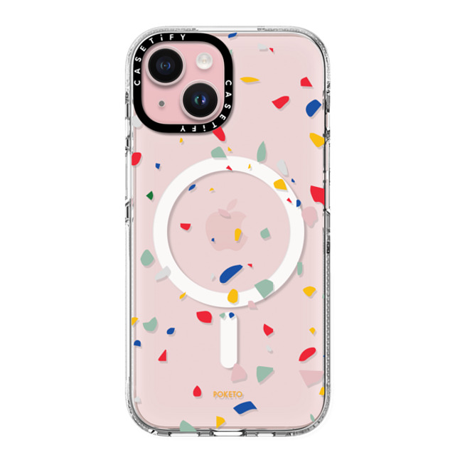 Poketo x CASETiFY iPhone 15 Case Geometric,Abstract Clear Clear Case MagSafe Compatible Colorful Granite by Poketo Mother's Day Poketo x CASETiFY iPhone 15 Case Geometric,Abstract Clear Clear Case MagSafe Compatible Colorful Granite by Poketo Mother's Day