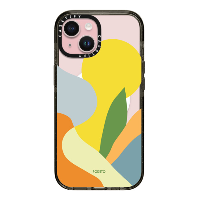 Poketo x CASETiFY iPhone 15 Case Geometric,Abstract Black Impact Case MagSafe Compatible Sunrise by Poketo Mother's Day Poketo x CASETiFY iPhone 15 Case Geometric,Abstract Black Impact Case MagSafe Compatible Sunrise by Poketo Mother's Day