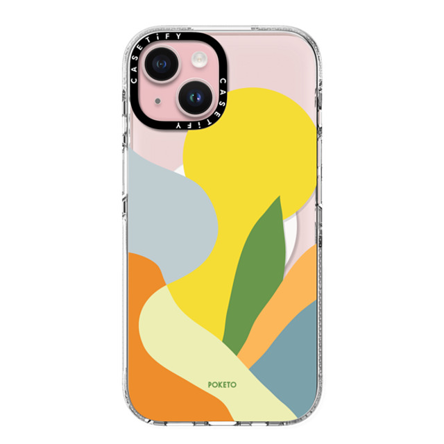 Poketo x CASETiFY iPhone 15 Case Geometric,Abstract Clear Clear Case MagSafe Compatible Sunrise by Poketo Mother's Day Poketo x CASETiFY iPhone 15 Case Geometric,Abstract Clear Clear Case MagSafe Compatible Sunrise by Poketo Mother's Day